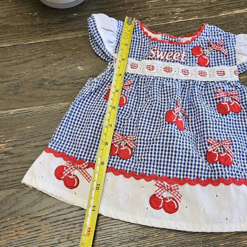 Cradle Togs Baby Dress 3/6 Months Sweet Cherry